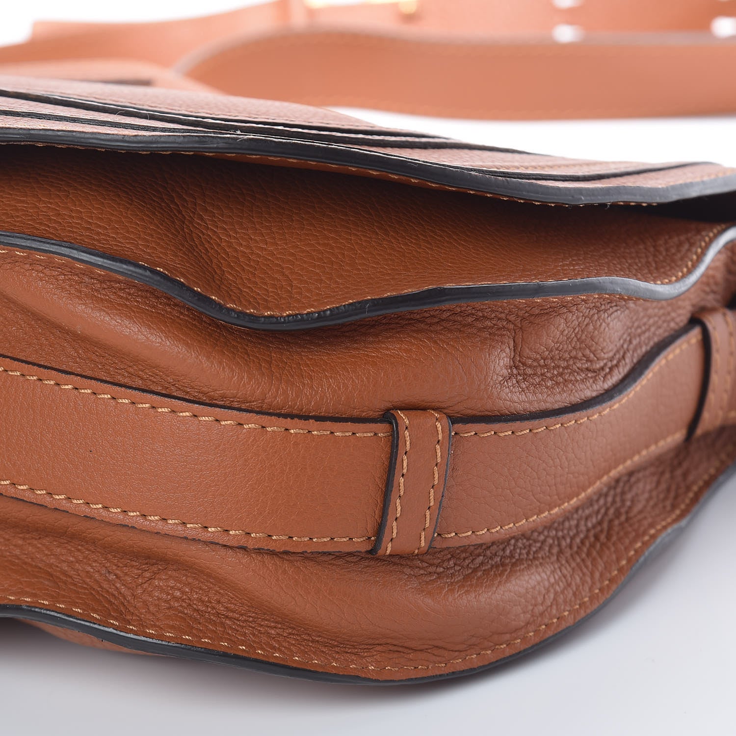 Chloe Calfskin Medium Marcie Round Crossbody Bag Tan 9 of 9