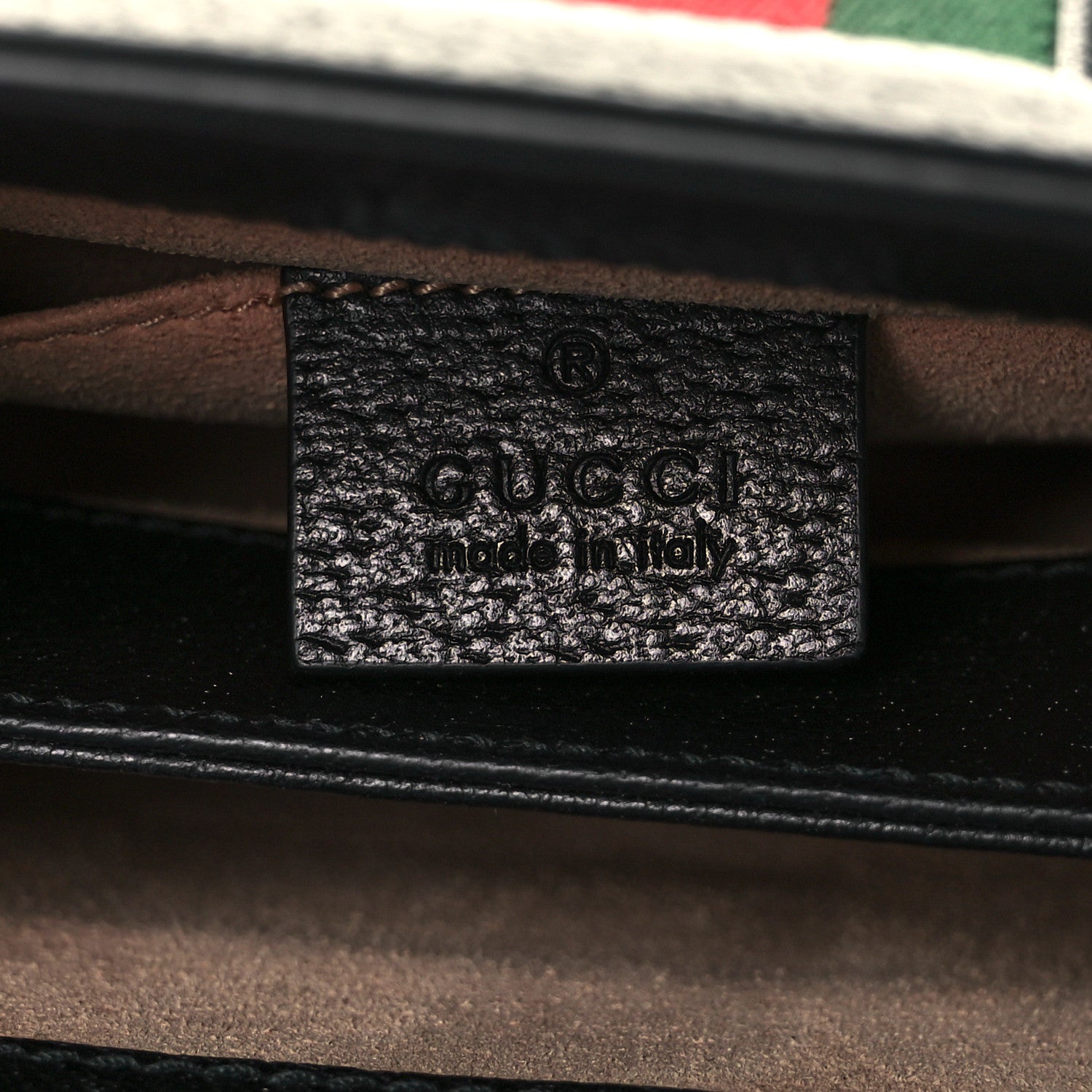 Gucci Calfskin GG Web Small Ophidia Chain Shoulder Bag Black 6 of 9