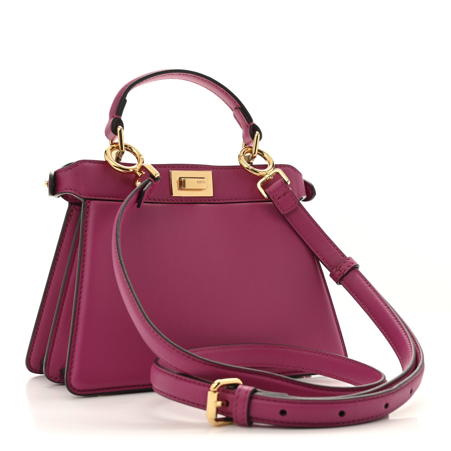 Fendi Shiny Nappa Petite Peekaboo I SEE U Satchel Ciclamino Pilar 3 of 11