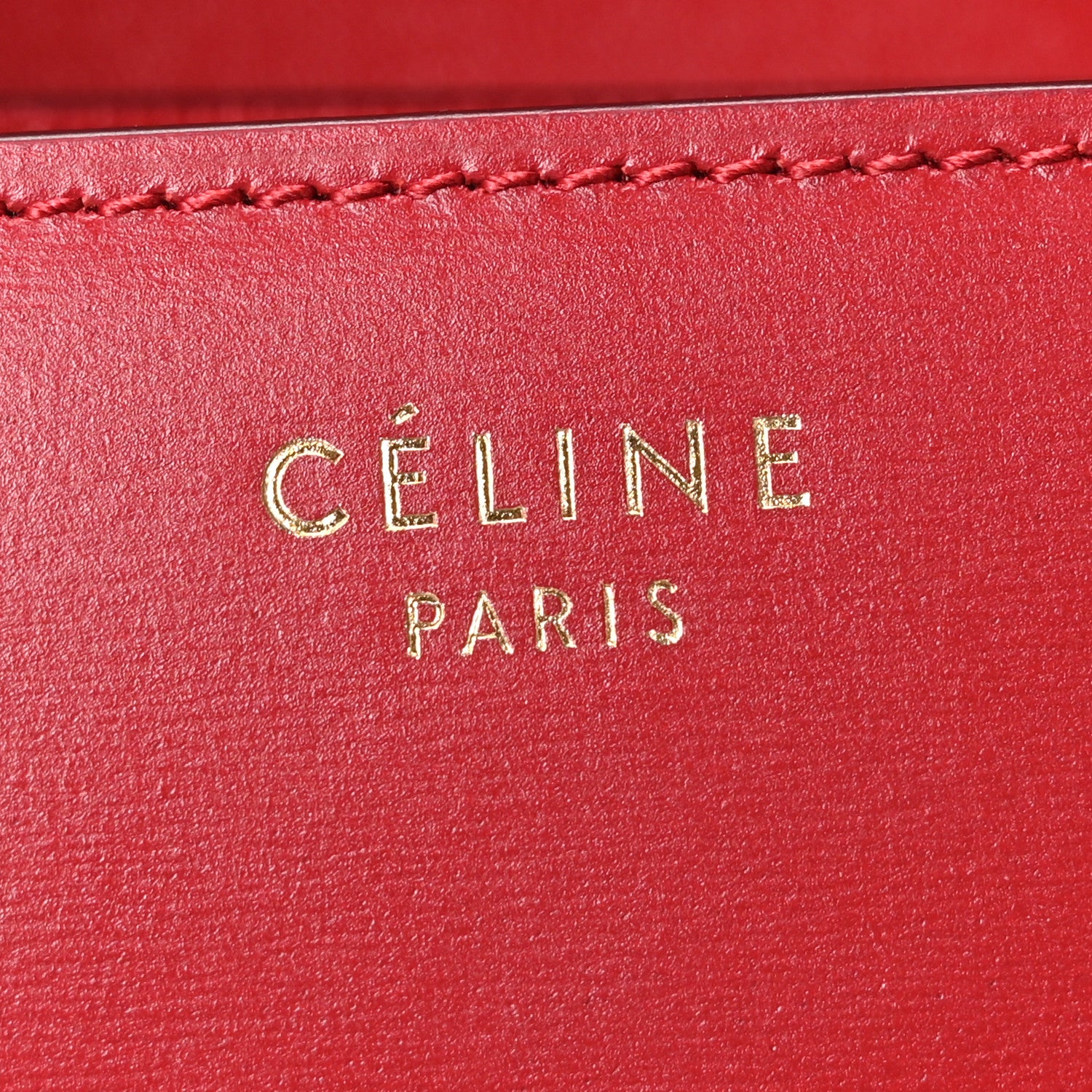 Celine Box Calfskin Small Classic Box Flap Bag Red 6 of 10