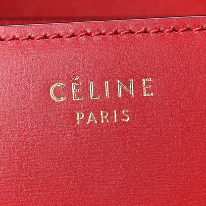 Celine Box Calfskin Small Classic Box Flap Bag Red 6 of 10