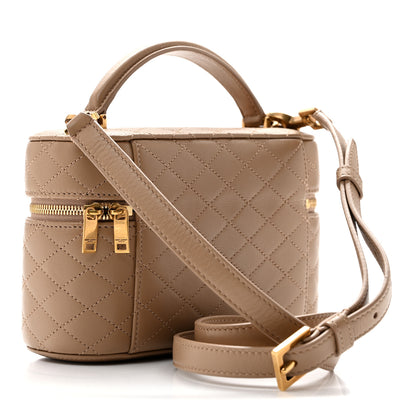 Saint Laurent Lambskin Quilted Mini Gaby Vanity Case Dark Toffee 3 of 9