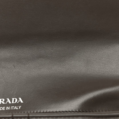Prada Soft Calfskin Impunture Diagramme Large Chain Flap Shoulder Bag Bambu 13 of 19