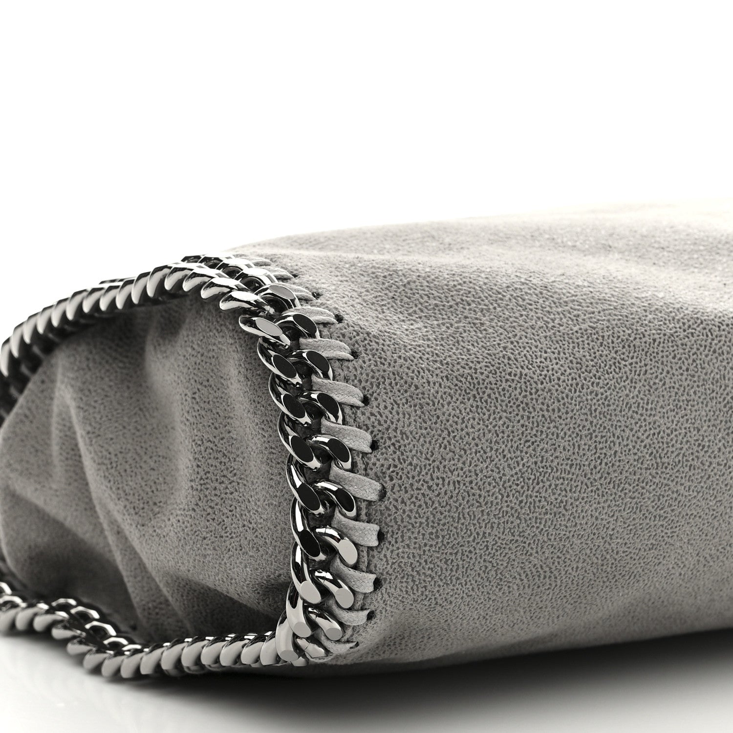 Stella McCartney Shaggy Deer Mini Falabella Fold Over Tote Light Grey 8 of 9