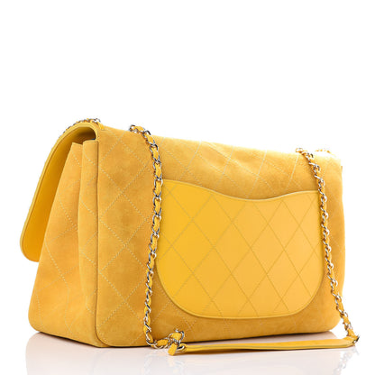 Chanel x Pharrell Williams Suede Lambskin XXL Flap Bag Yellow 3 of 13