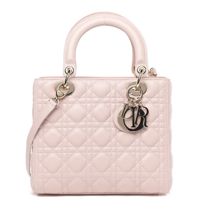 Christian Dior Lambskin Cannage Medium Lady Dior Light Pink 1 of 10