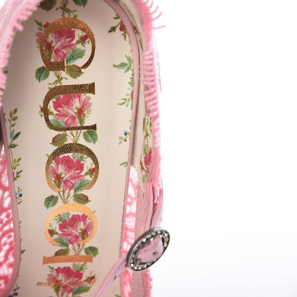 Gucci Lace Pizzo Venice Pumps 37 Sugar Pink 7 of 9