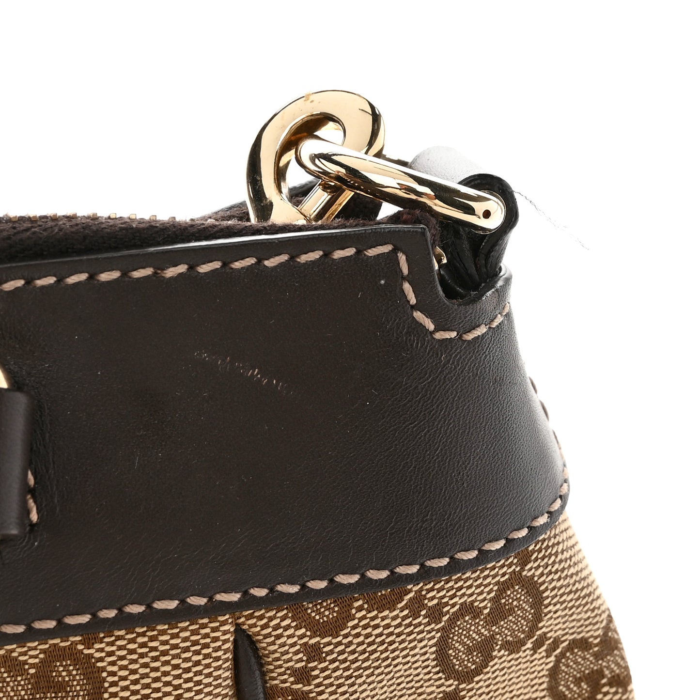 Monogram Web Mayfair Top Handle Satchel Dark Brown