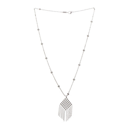 Tiffany 18K White Gold Fringe Pendant Necklace 3 of 7