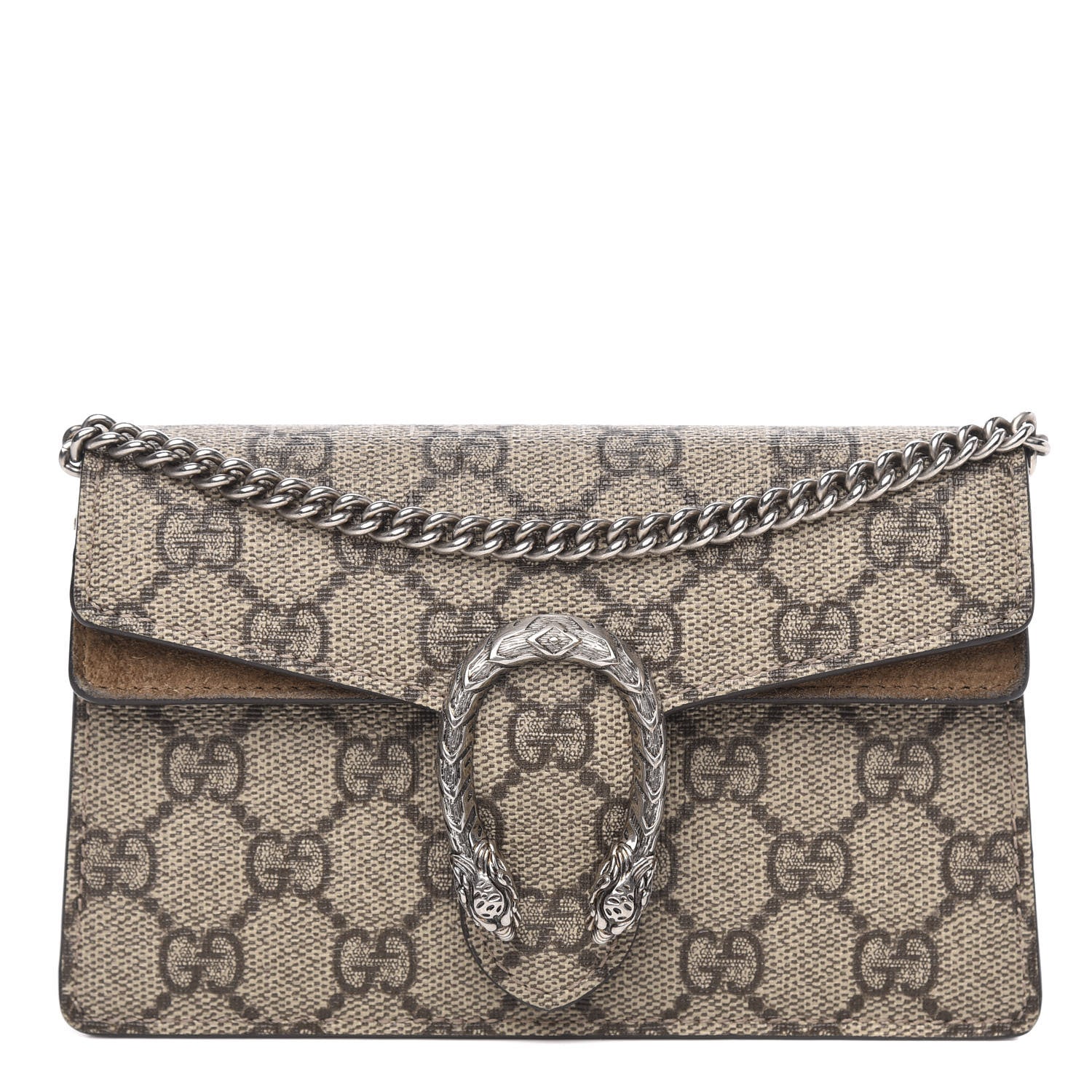 Gucci GG Supreme Monogram Super Mini Dionysus Shoulder Bag Taupe 1 of 10