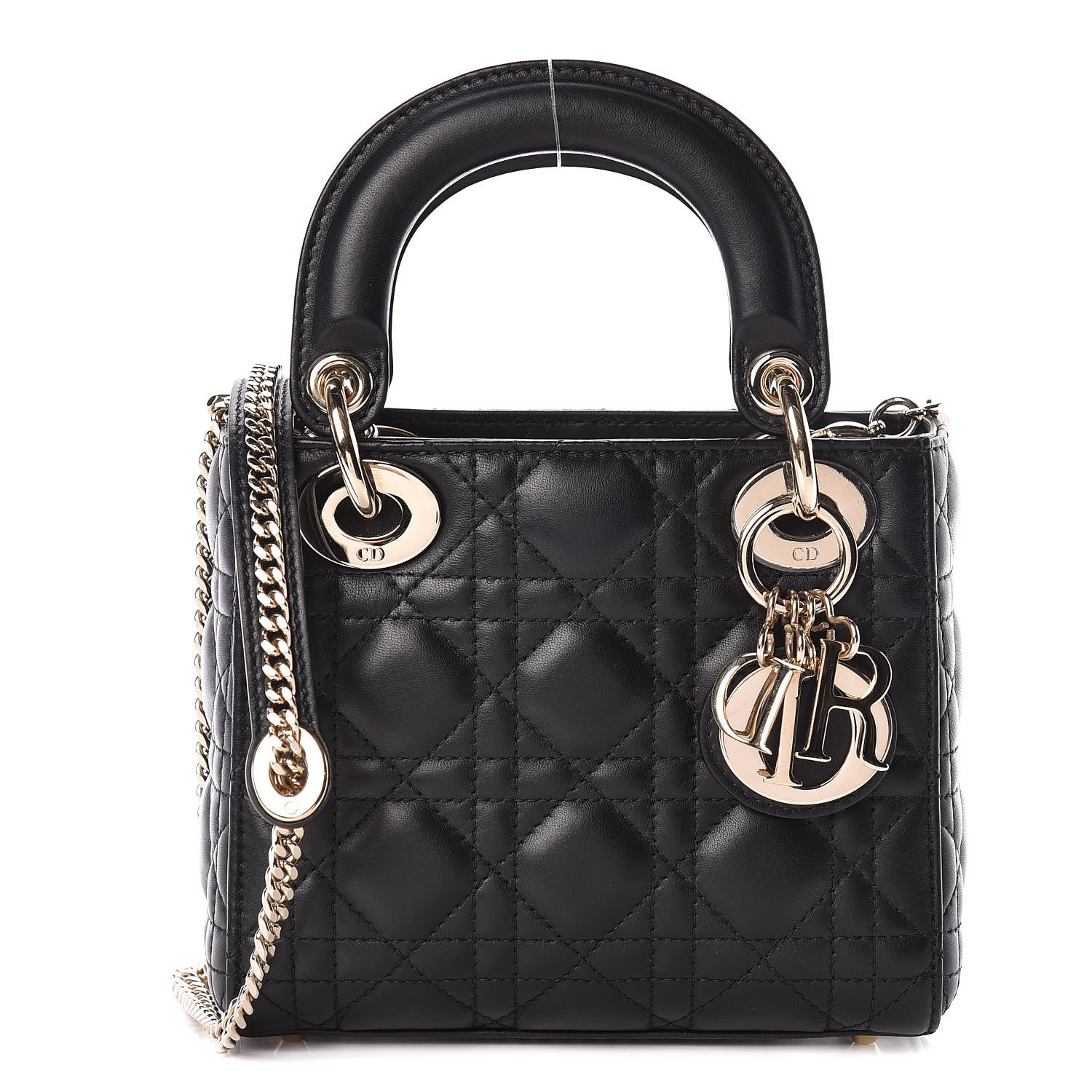 Christian Dior Lambskin Cannage Mini Lady Dior Black 1 of 11