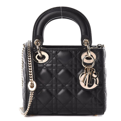Christian Dior Lambskin Cannage Mini Lady Dior Black 1 of 11