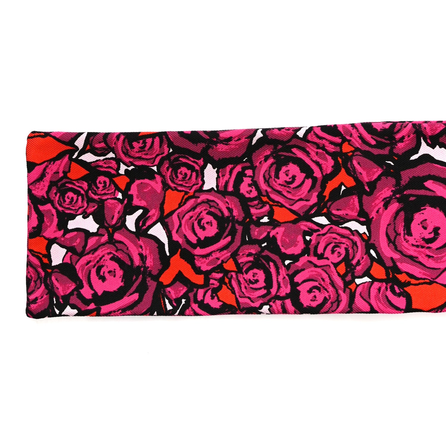 Louis Vuitton Silk Rock'n'Roses Bandeau Berry 2 of 3