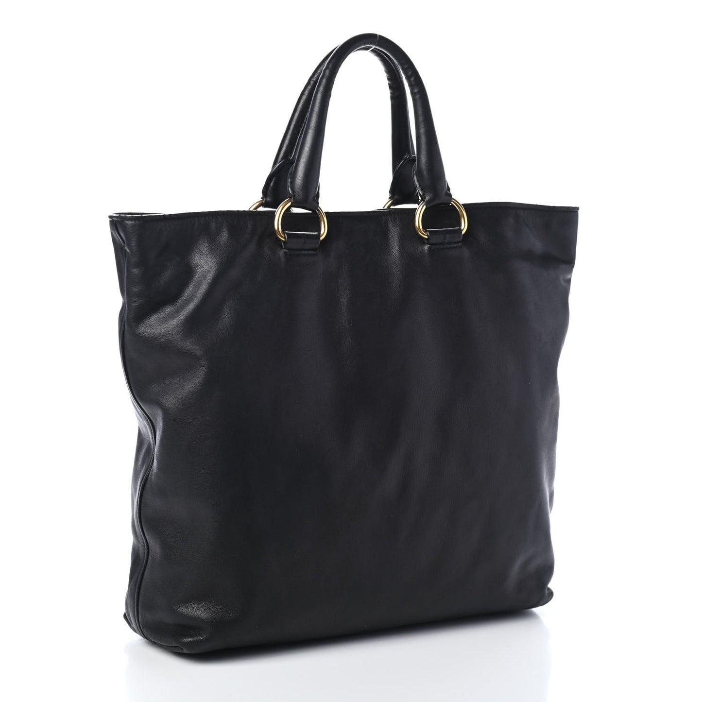 Soft Calf Shopping Tote Black