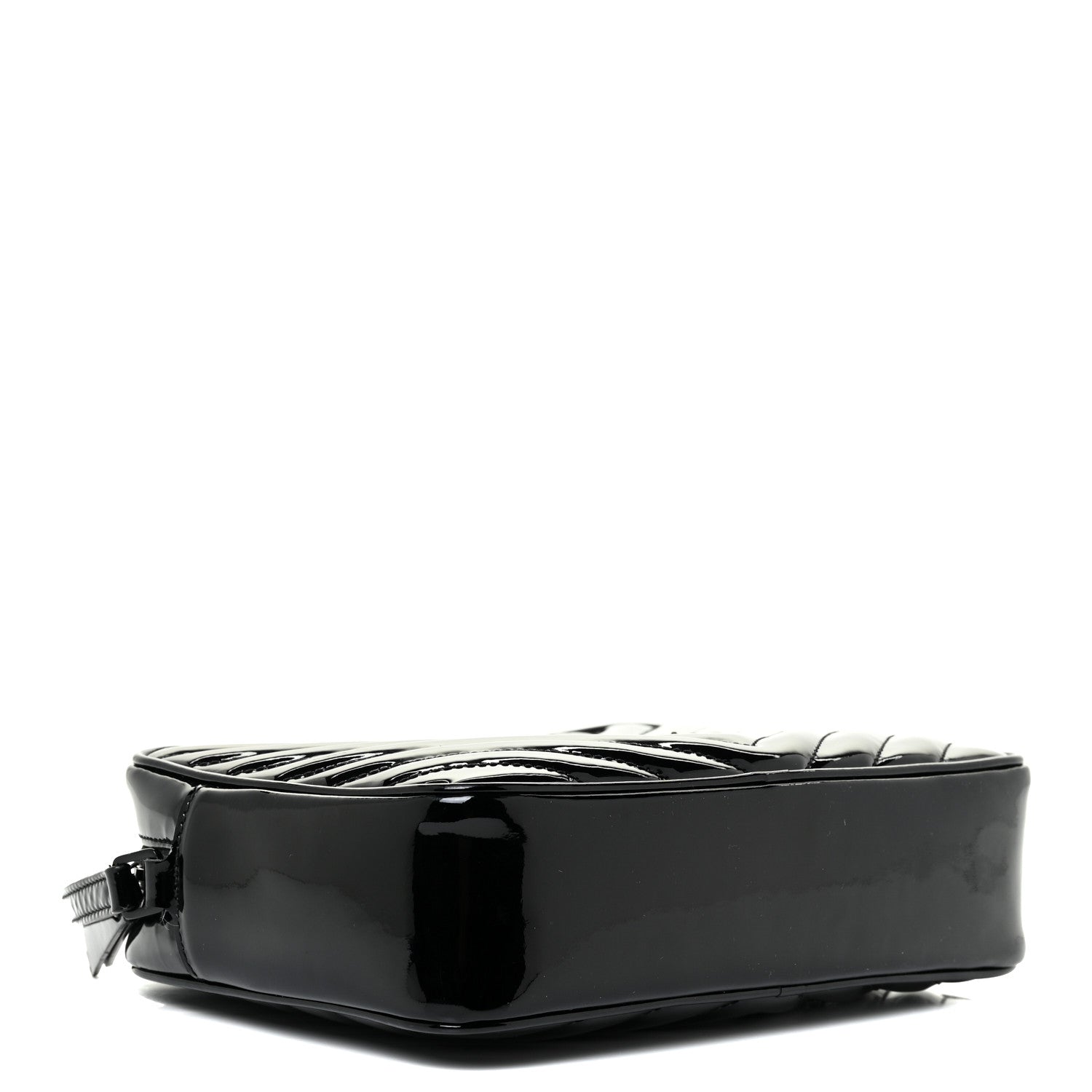 Saint Laurent Patent Calfskin Matelasse Monogram Lou Camera Bag Black 4 of 13