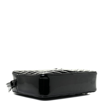 Saint Laurent Patent Calfskin Matelasse Monogram Lou Camera Bag Black 4 of 13