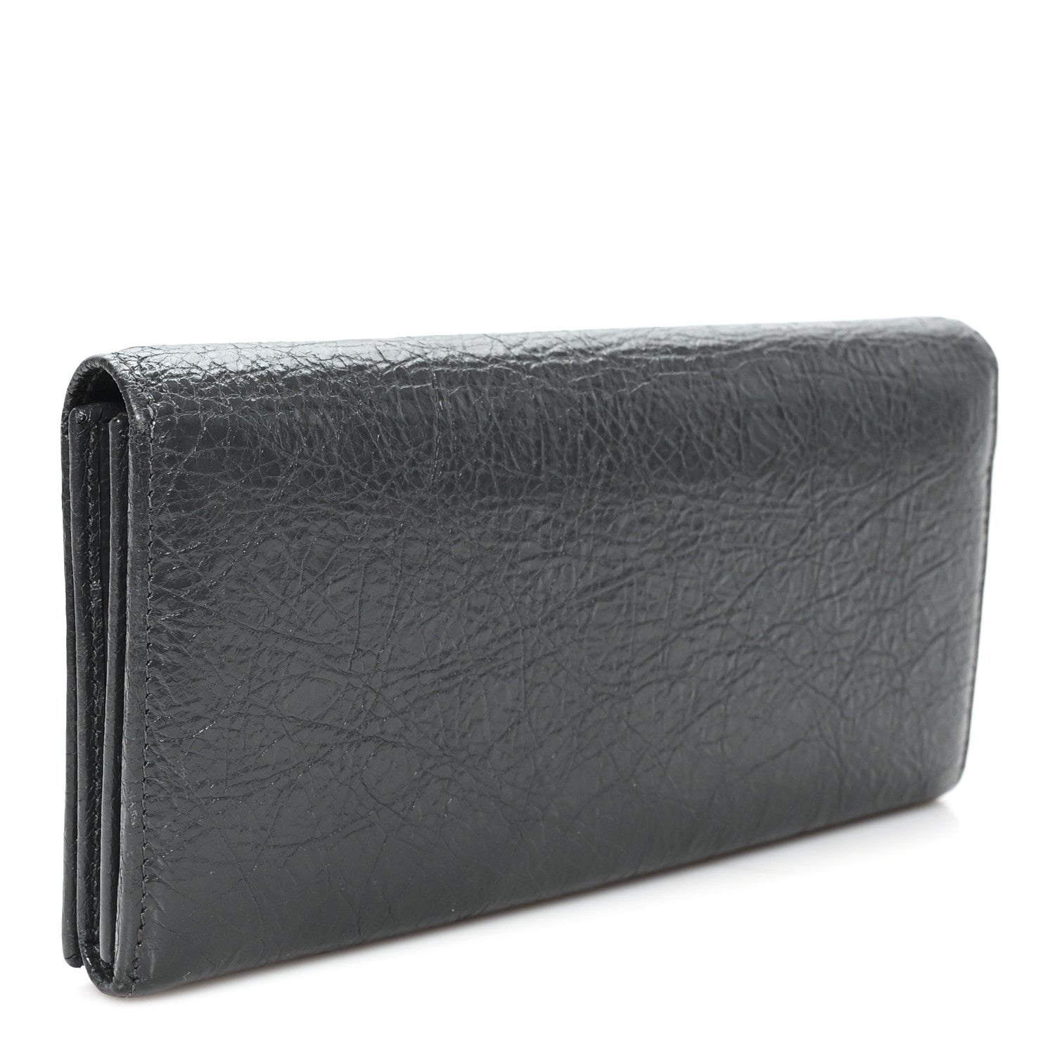 Balenciaga Agneau Classic Silver Hardware Money Wallet Gris Fossile 3 of 7