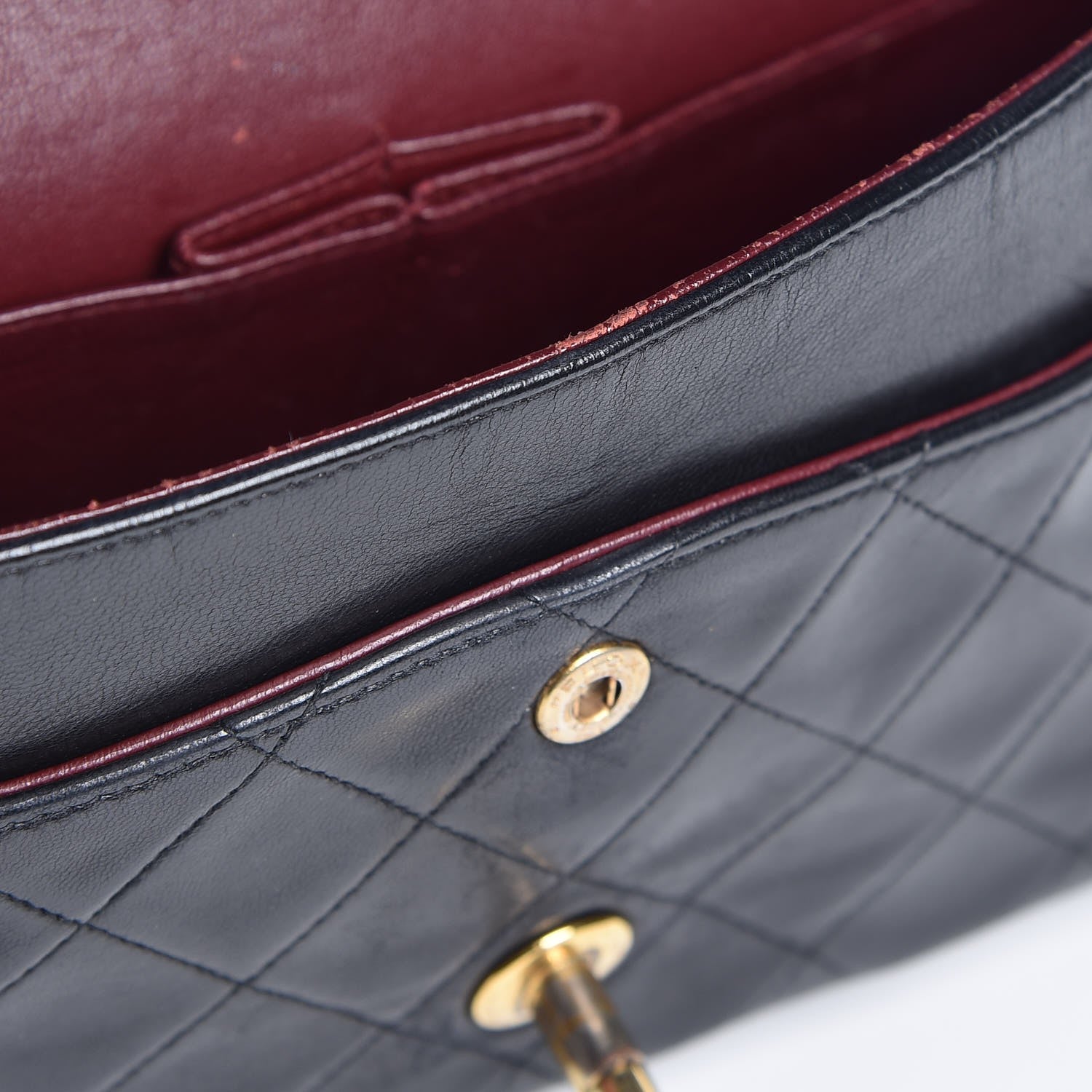 Chanel Lambskin Quilted Medium Double Flap Black 19 of 20