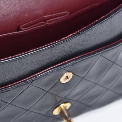 Chanel Lambskin Quilted Medium Double Flap Black 19 of 20