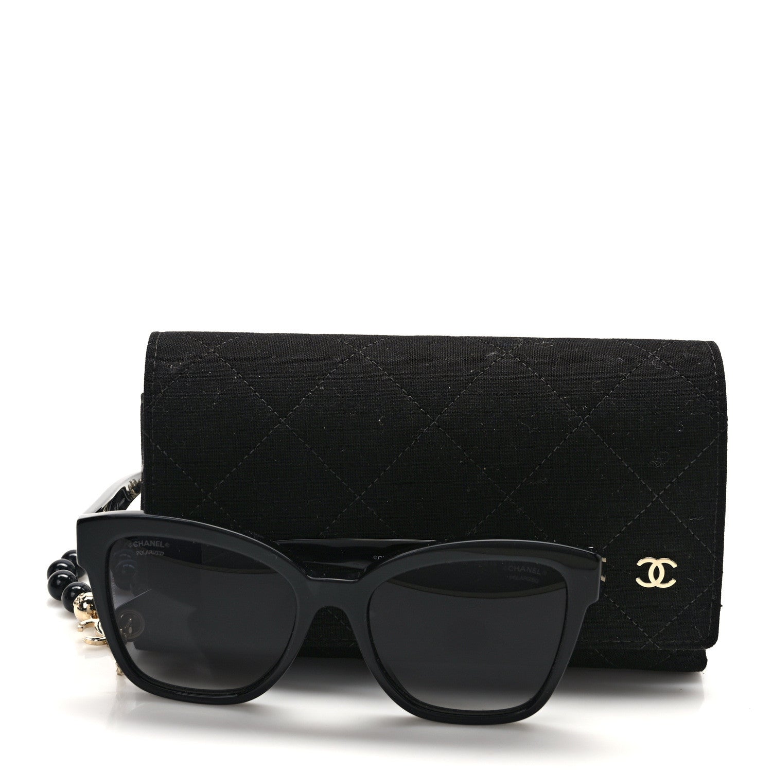 Chanel Acetate Chain Square Sunglasses 5487-A Black 8 of 8