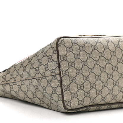 Gucci Soft GG Supreme Monogram Courrier Medium Crossbody Tote Beige New Acero 9 of 15