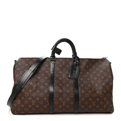 Louis Vuitton Monogram Macassar Keepall Bandouliere 55 1 of 9
