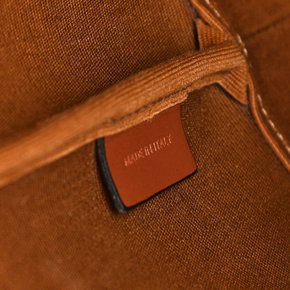 Celine Triomphe Canvas Calfskin Small Bucket Bag Tan 6 of 10