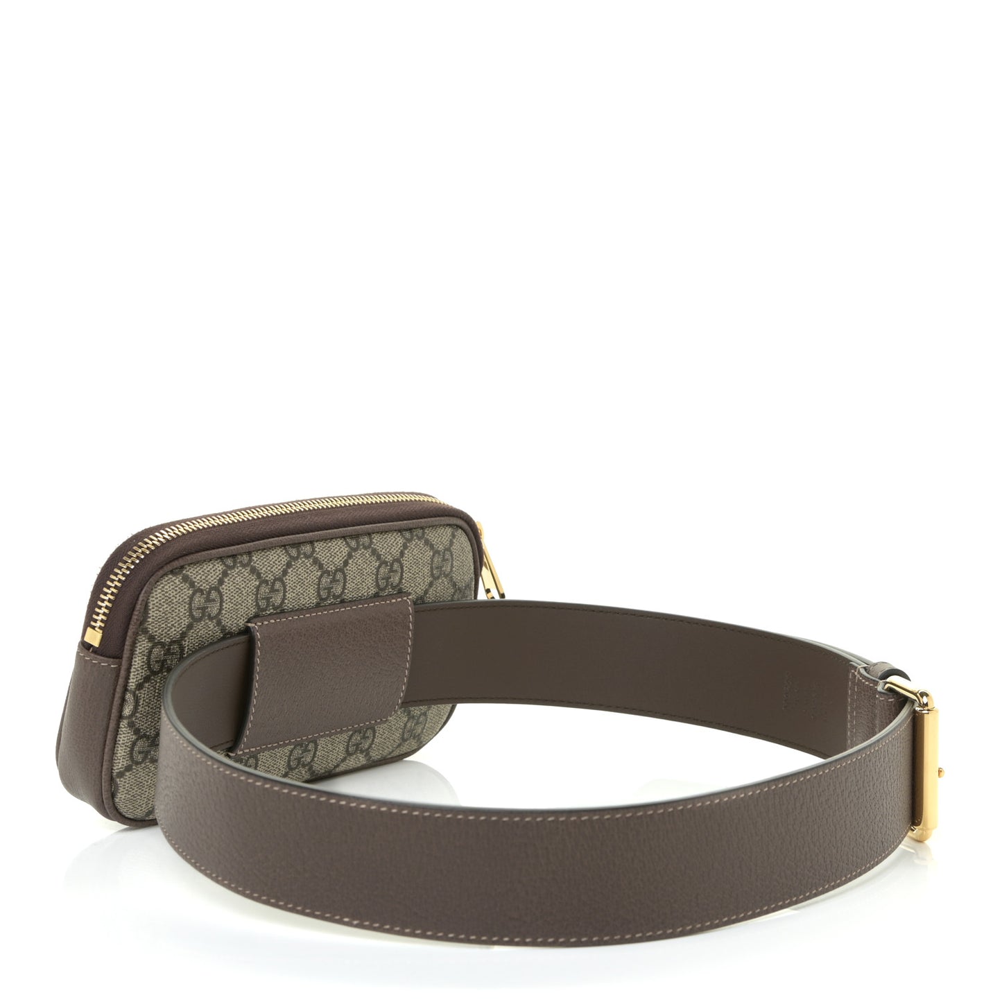 GG Supreme Monogram Ophidia Belted iPhone Case 85 34 Dark Brown