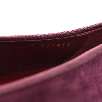 Chanel Suede Patent Calfskin Cap Toe CC Ballerina Flats 40 Burgundy 9 of 10