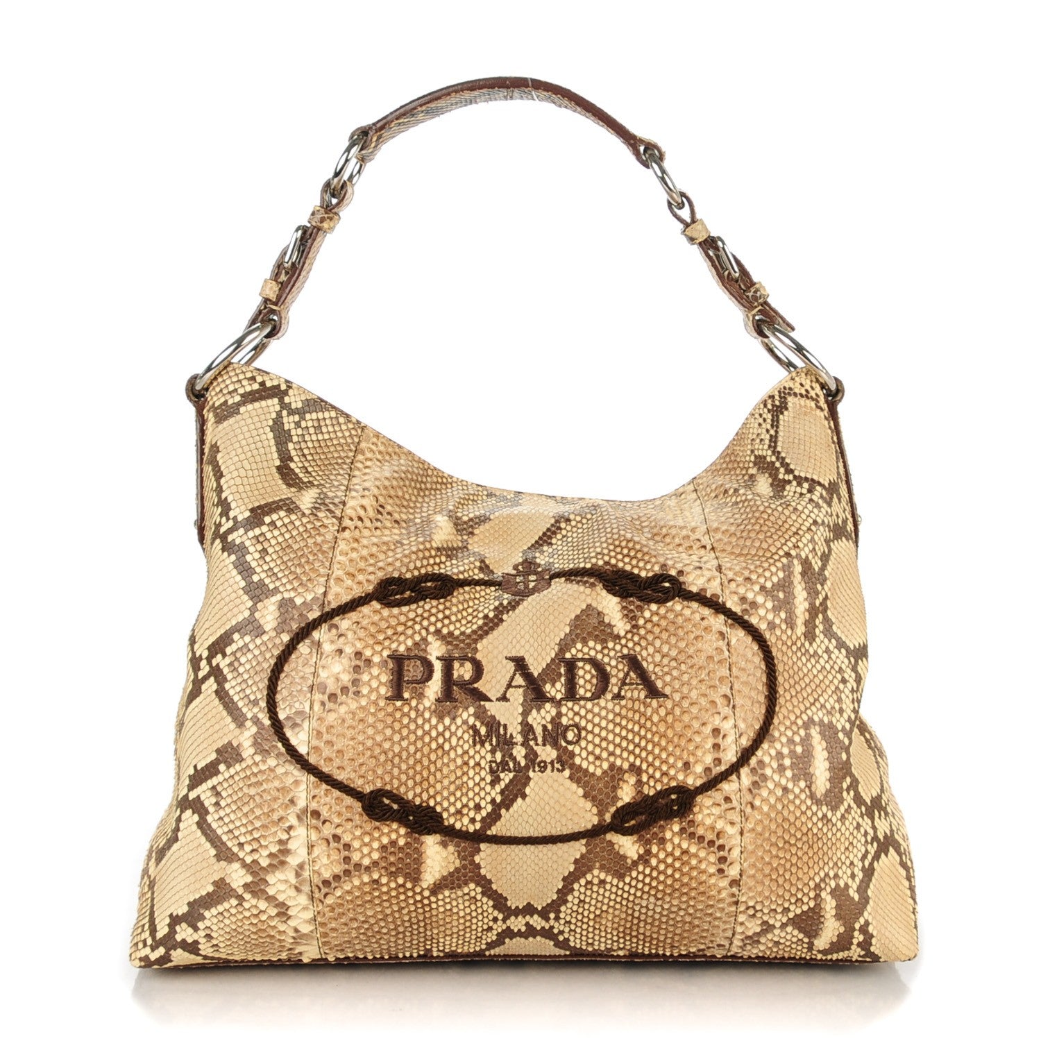 Prada Python Logo Hobo Roccia 1 of 7