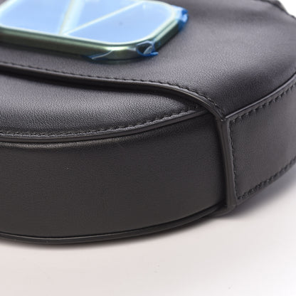 Valentino Garavani Calfskin VLogo Round Crossbody Bag Black 9 of 10