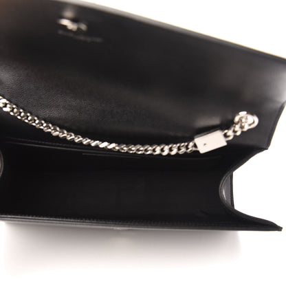 Saint Laurent Grain De Poudre Medium Classic Monogram Kate Satchel Black 5 of 10