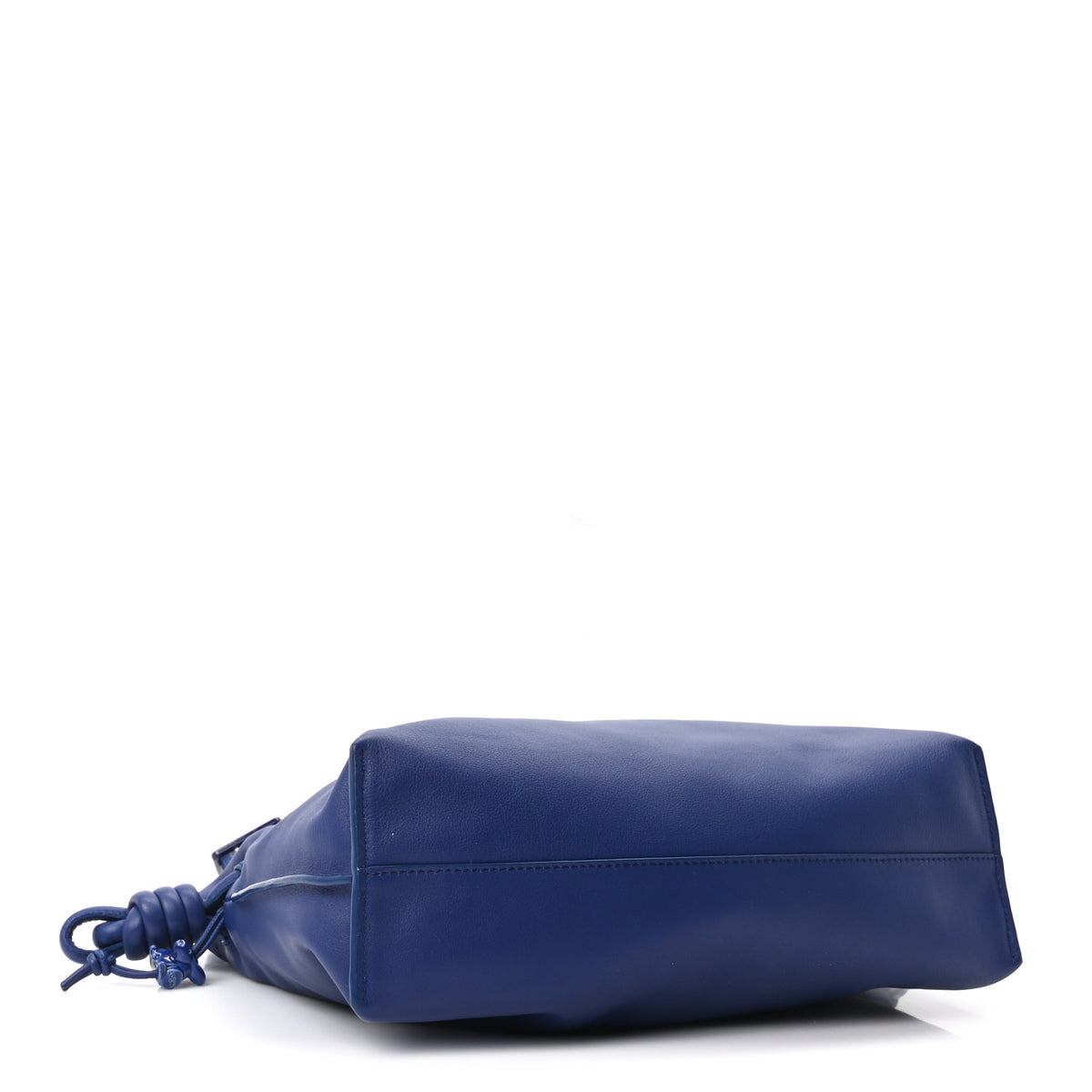 Satin Calfskin Monochrome Flamenco Knot Clutch Deep Purple Glaze
