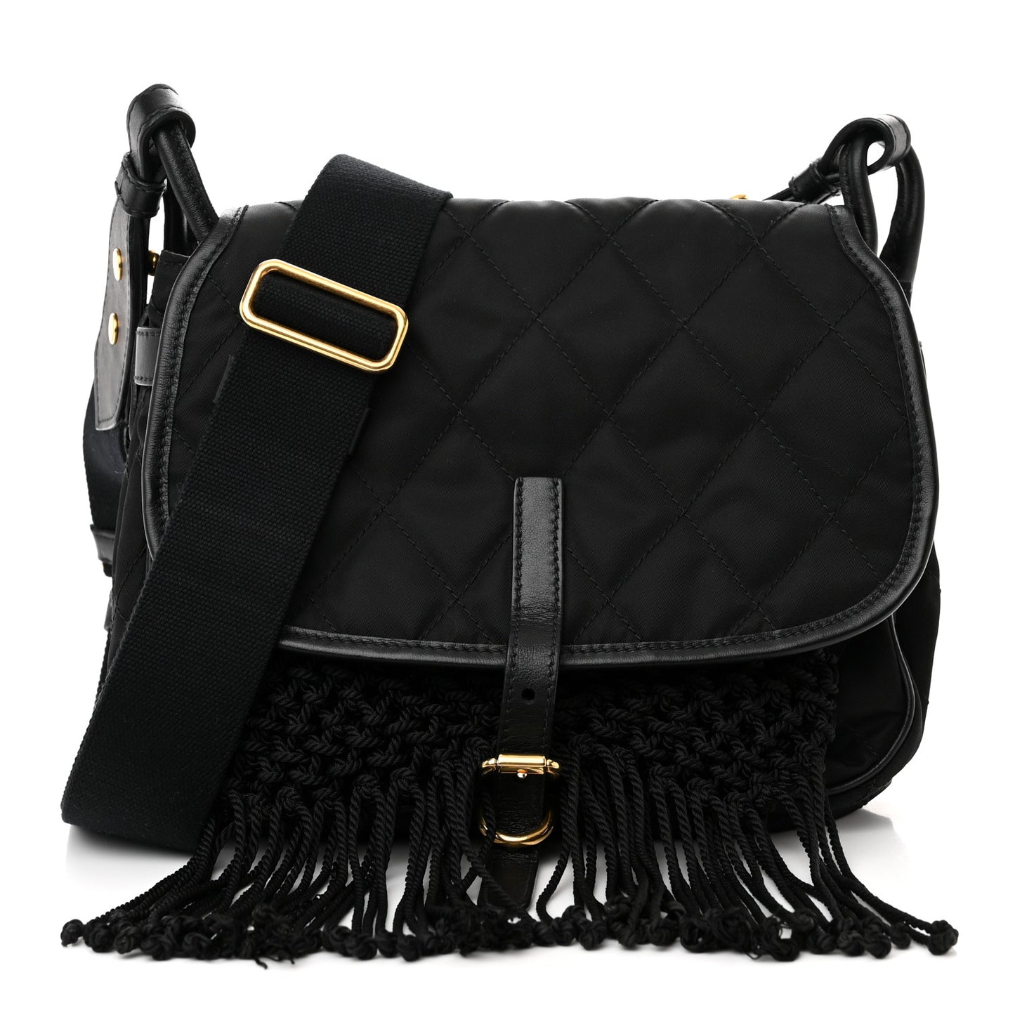 Tessuto Nylon Quilted Corsaire Hunting Bag Black