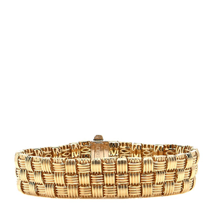 Roberto Coin 18K Yellow White Gold Diamond Appassionata Mesh Bracelet 3 of 5