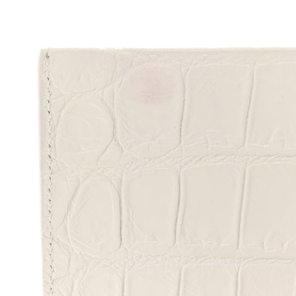 Saint Laurent Calfskin Crocodile Embossed Medium Classic Monogram Kate Tassel Satchel Crema Soft 12 of 13