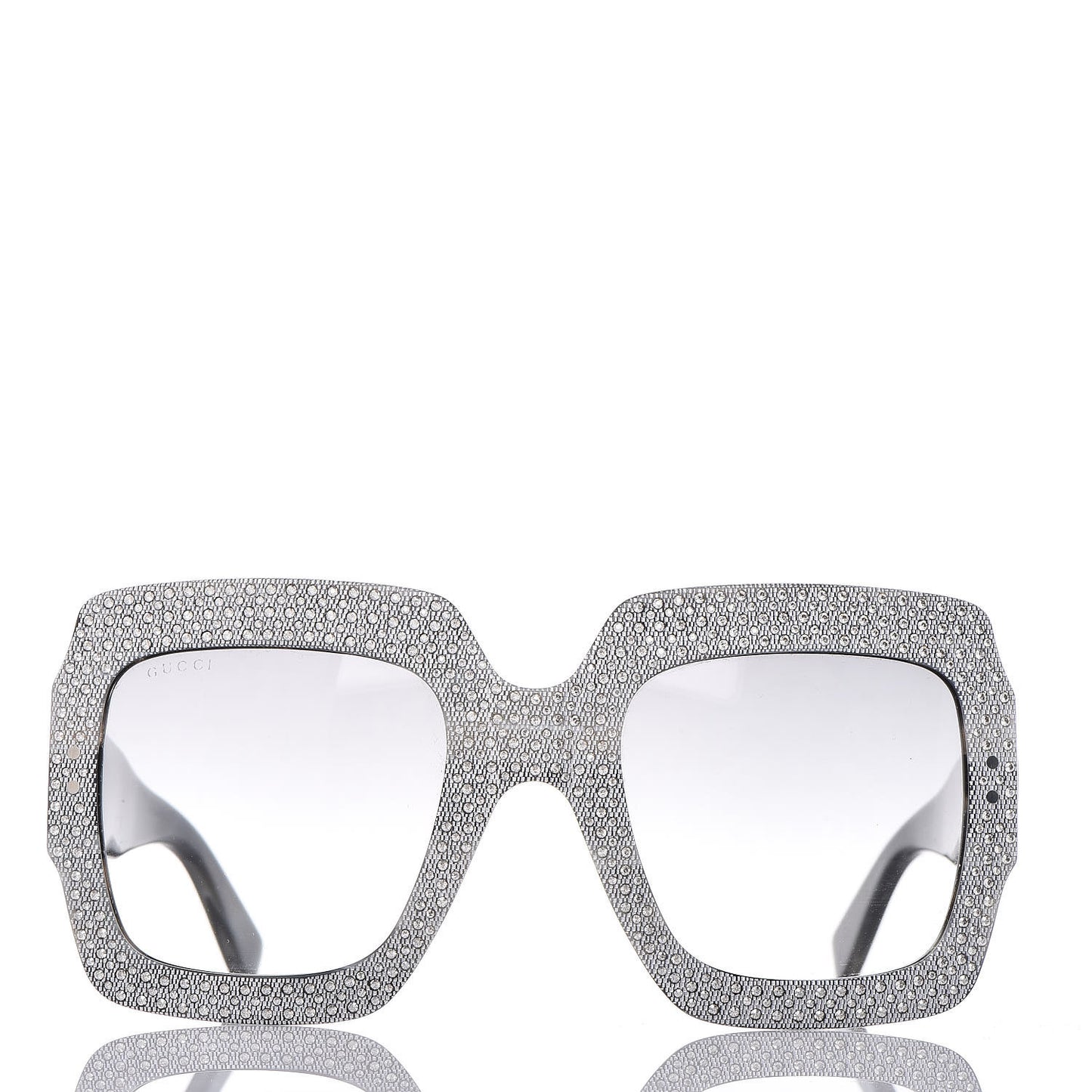 Crystal Square Frame Sunglasses GG0048S Grey