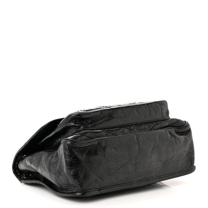 Saint Laurent Crinkled Calfskin Matelasse Monogram Medium Niki Chain Satchel Black 4 of 11