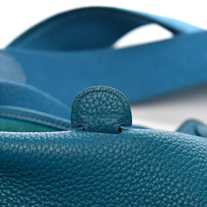 Hermes Taurillon Clemence Evelyne III PM Bleu Izmir 7 of 11