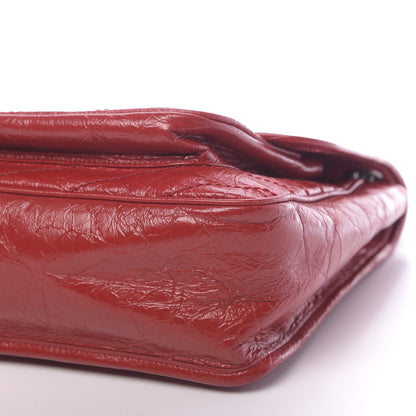 Saint Laurent Crinkled Calfskin Matelasse Monogram Large Niki Chain Satchel Rouge Eros 9 of 9