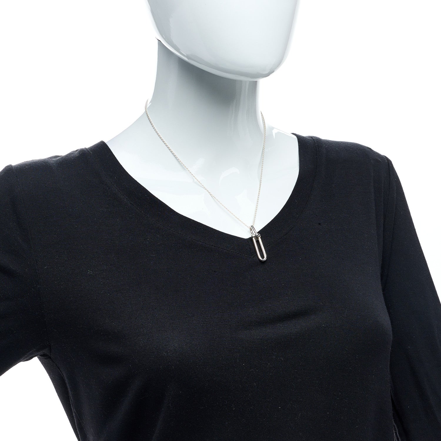 Tiffany Sterling Silver HardWear Link Pendant Necklace 3 of 4