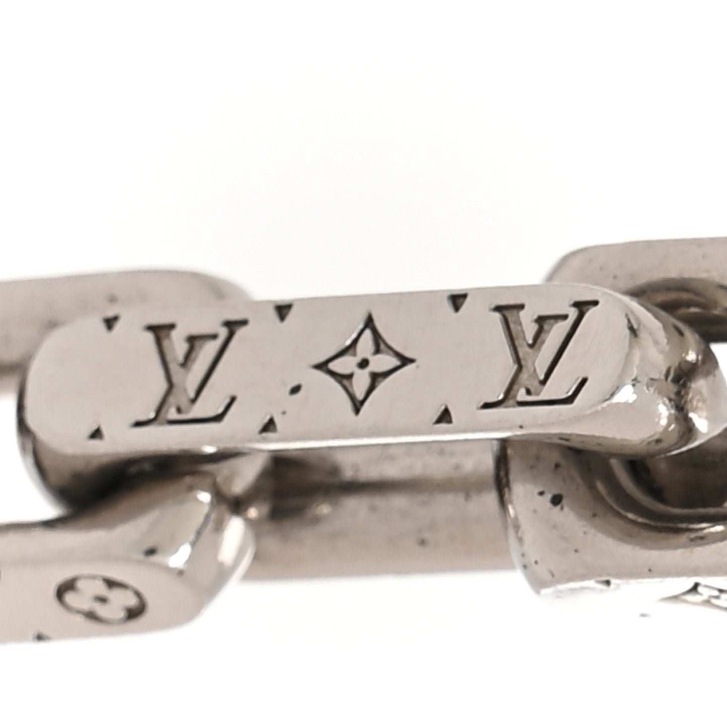 Monogram Chain Necklace Silver Silver
