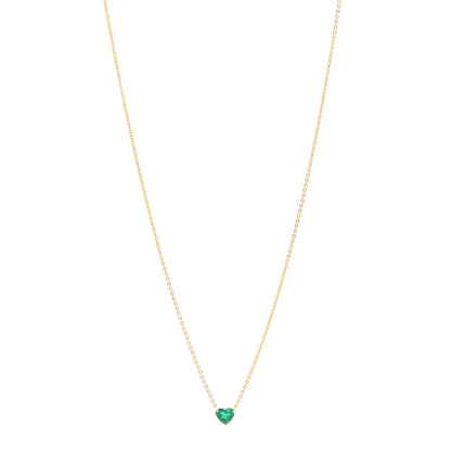 Anita Ko 18K Yellow Gold Emerald Heart Necklace 1 of 5