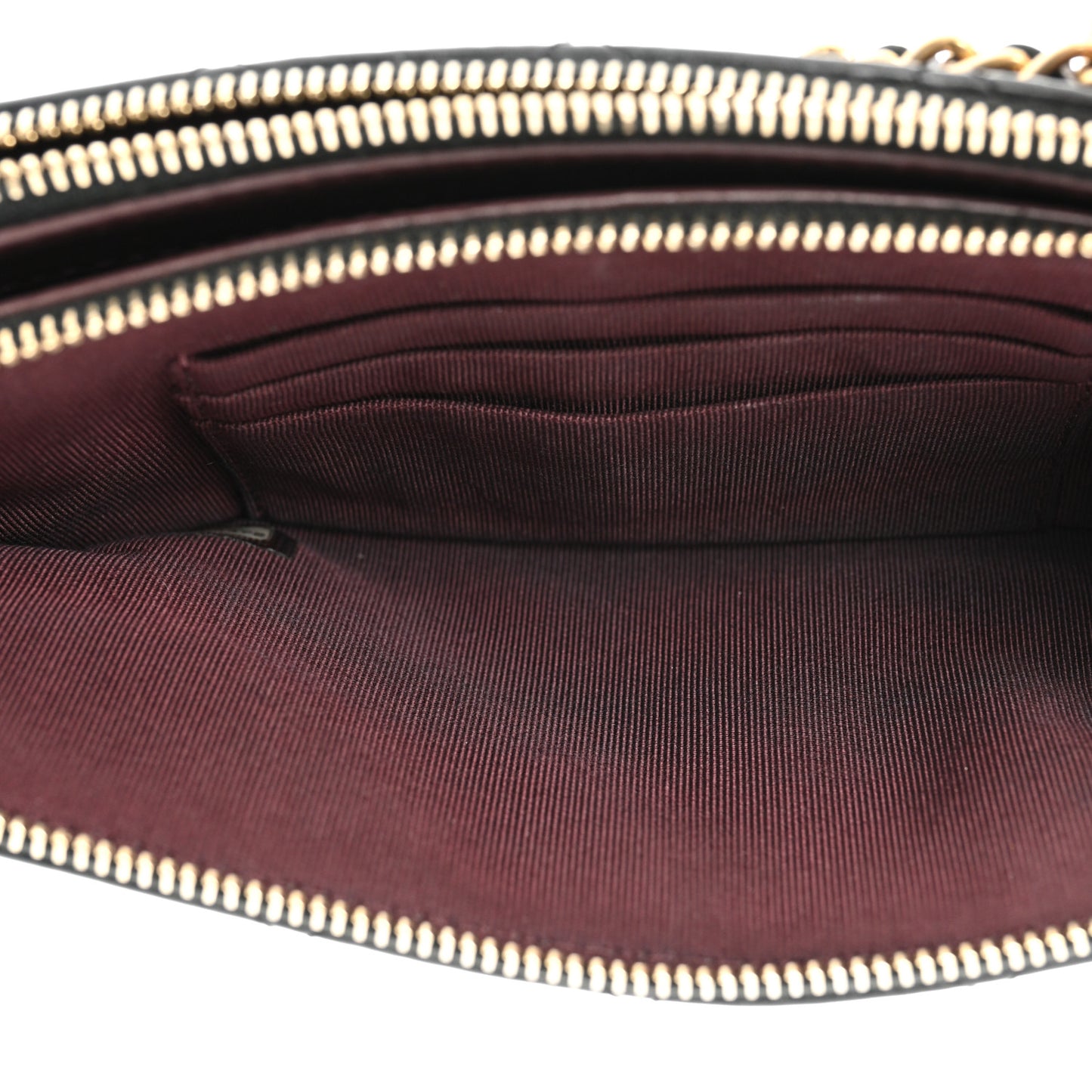 Aged Calfskin Lucky Charms 2.55 Reissue Small Clutch With Chain Black