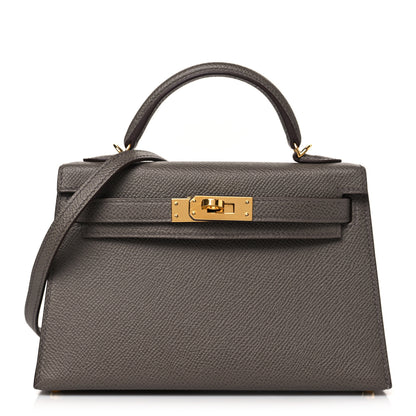 Hermes Epsom Mini Kelly Sellier 20 Etain 1 of 9