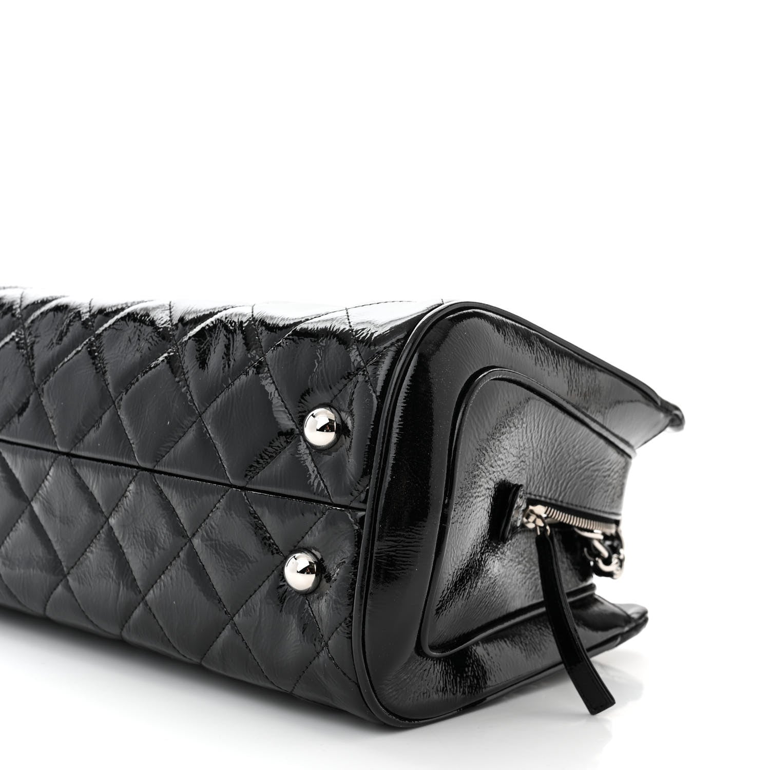 Chanel Patent Quilted Tote Black 10 of 11
