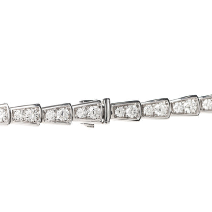 Bulgari 18K White Gold Diamond Serpenti Viper Slim Pave Necklace 4 of 16