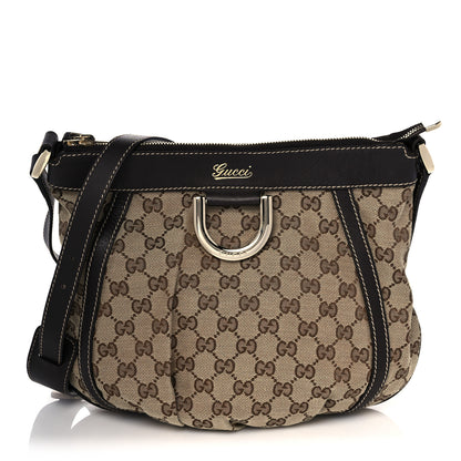 Gucci Monogram Small D Gold Ring Messenger Dark Brown 1 of 11