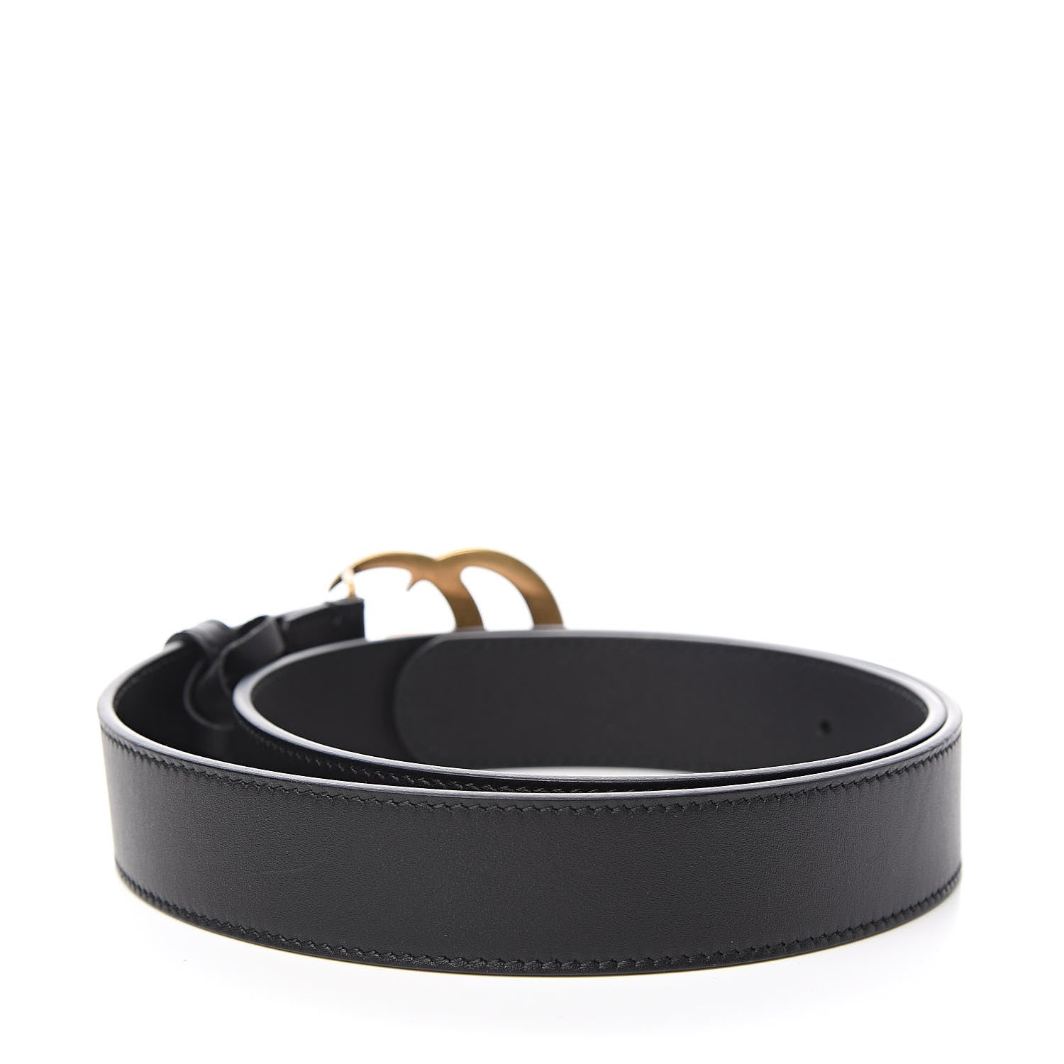 Gucci Calfskin Double G 30mm Belt 80 32 Black 3 of 7