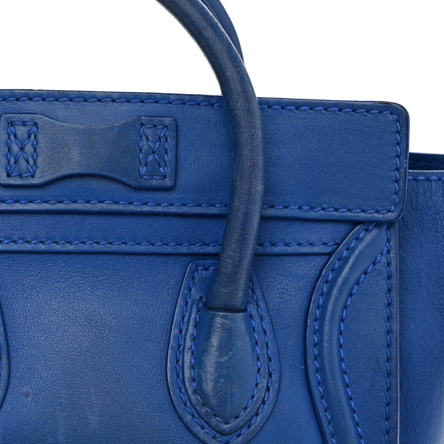 Celine Smooth Calfskin Nano Luggage Royal Blue 12 of 16